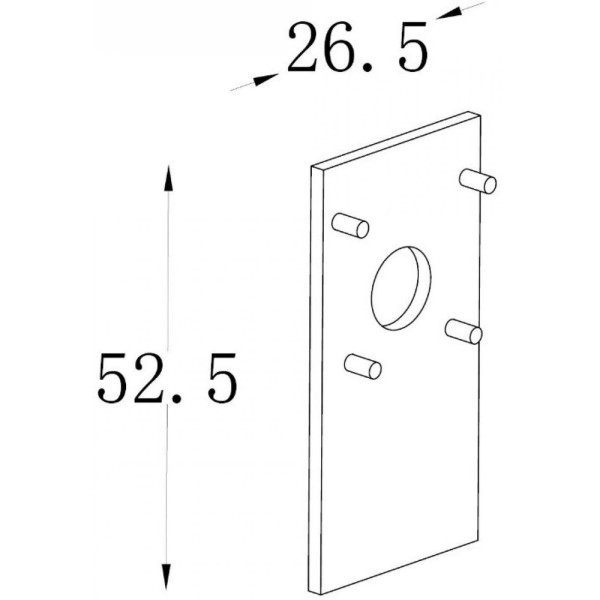 Заглушка магнітного треку з отвором Alumled ALMG-ECN O BK - фото №1