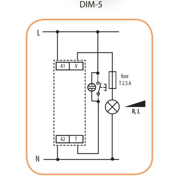 Диммер ETI 002470033 DIM-5 (до 500W AC5b) - фото №1