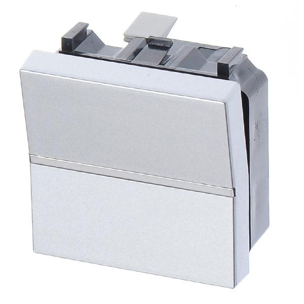 Однокнопочный выключатель ABB Zenit 2CLA220100N1301 N2201 PL (серебро) - фото №3