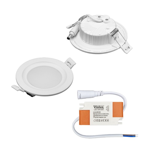 Світильник LED даунлайт Violux ALUMIN 9W 4200K круг IP20 ( 120160 ) - фото №6