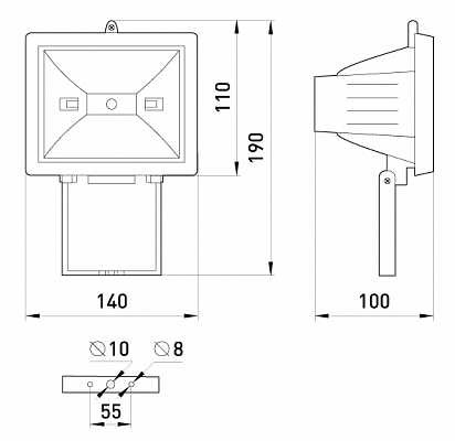 Прожектор E.Next e.halogen.150.white 150Вт білий (l003001) - фото №1