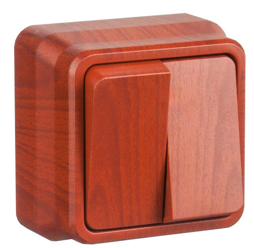 Двухклавишный выключатель Gunsan 1052400100103 Misya (черешня)