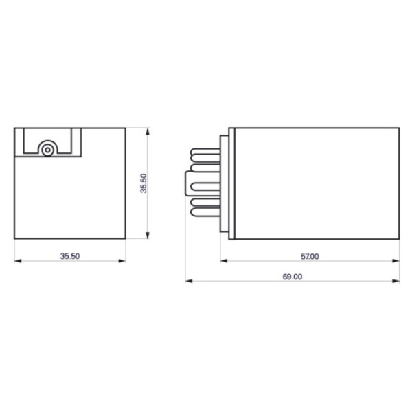 Багаторежимне реле Schrack MT321012 12В DC 10А 11Р - фото №3