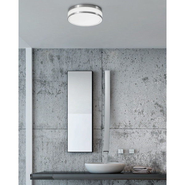 Світильник стельовий Nowodvorski 9501 Malakka LED 1x18W 4000K 940Lm IP44 нікелевий - фото №1