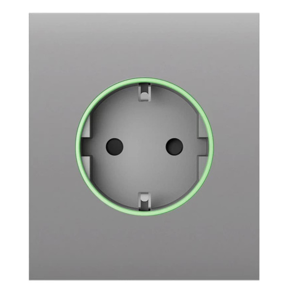Центральная панель умной розетки Ajax 59974.162.FG CenterCover Smart для OutletCore дымная (38800)