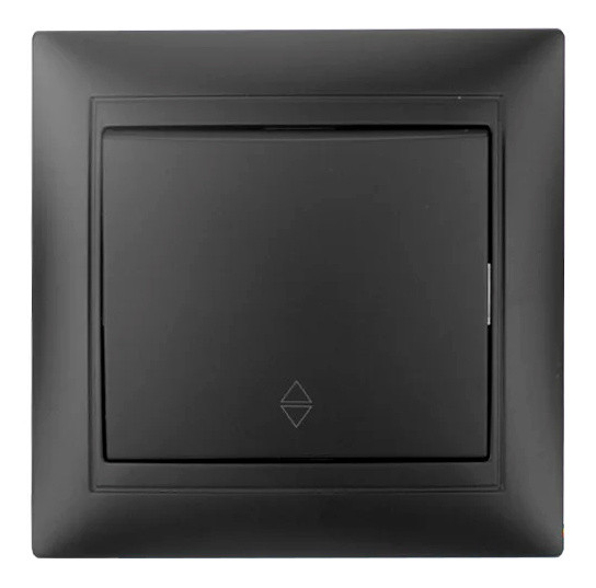 Проходной однокнопочный выключатель Elcor Emily 9215 (211634) черный