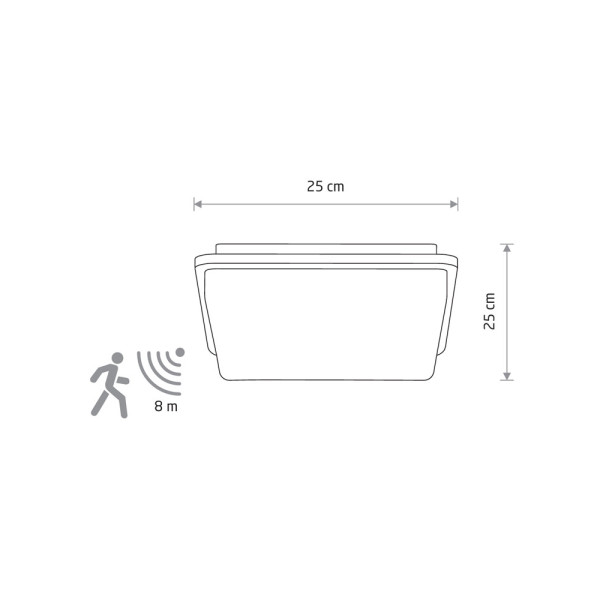 Потолочный светильник с датчиком движения Nowodvorski 10040 Tahoe II Sensor E27 2x15W IP44 белый - фото №3
