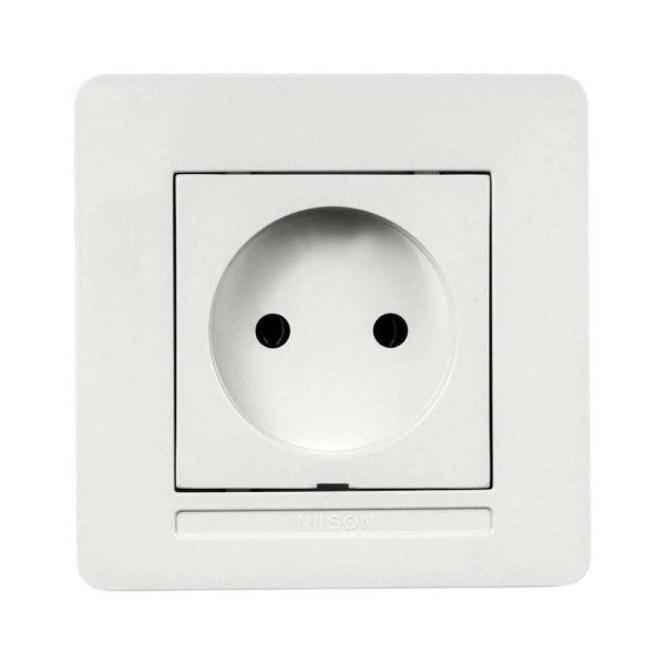 Розетка Nilson Selene белая 1-я без заземления ( 23111015 )