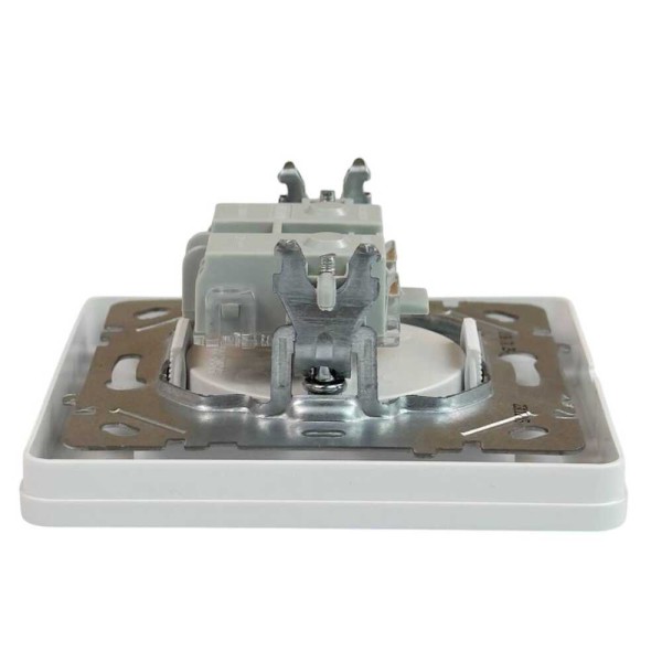 Розетка Nilson Selene белая 1-я без заземления ( 23111015 ) - фото №3