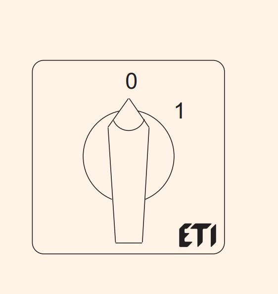 Кулачковый переключатель ETI 004773002 CS 25 90 U (1p «0-1» 25A) - фото №3