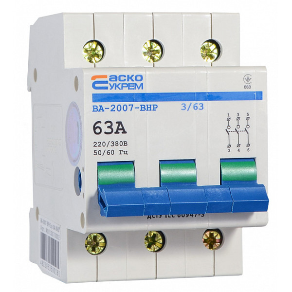 Выключатель-разъединитель Аско-Укрем ВА-2007 ВРН 3р 63А (A0010070002)