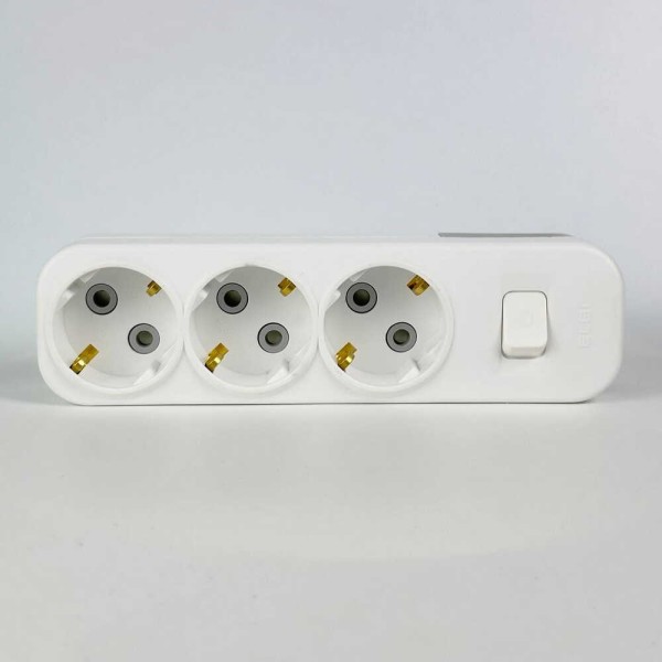 Колодка EL-BI 3-я с заземлением шторки и выключателем Myra ( 527-010200-302 ) - фото №2