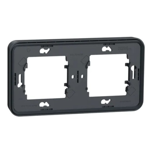 Горизонтальная 2-постовая рамка Schneider Electric MUR34101 IP55 (черный) - фото №1