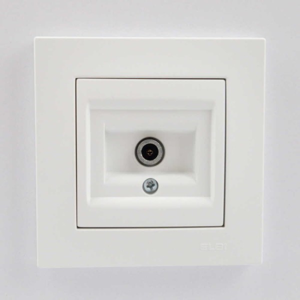 Розетка EL-BI VEGA белий мат TV конечная ( 510-016200-273 ) - фото №1