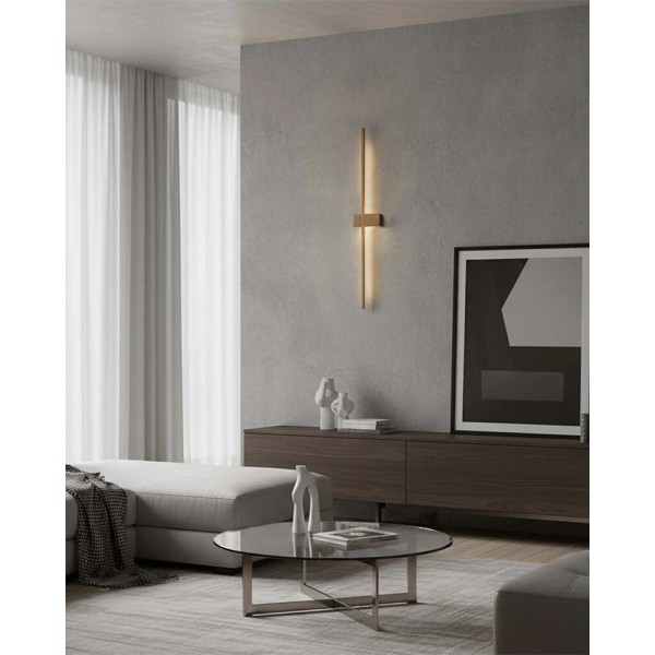 Бра, настінний світильник Goldlux 333940 Aisha LED 1x12W 4000K 1500Lm IP20 золотий - фото №1