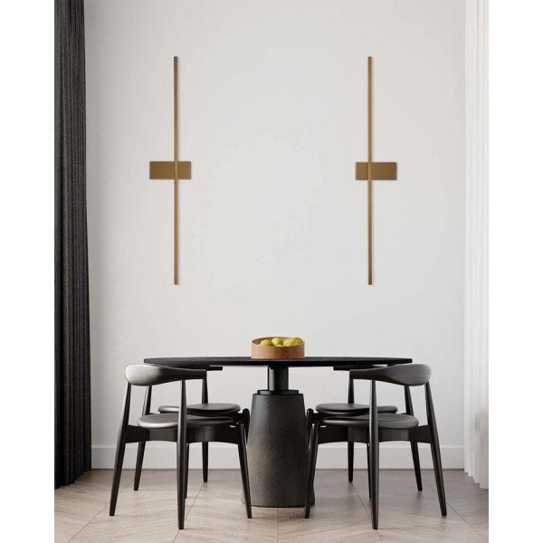 Бра, настінний світильник Goldlux 333940 Aisha LED 1x12W 4000K 1500Lm IP20 золотий - фото №2