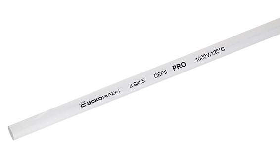 Термозбіжна трубка Аско-Укрем PRO Ø 9,0/4,5 біла (A0150040508)