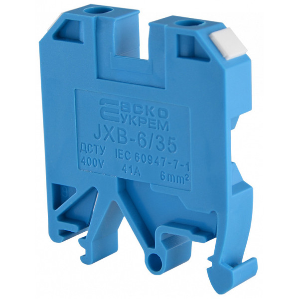 Клеммник Аско-Укрем JXB 6/35 синий (A0130010024) - фото №3