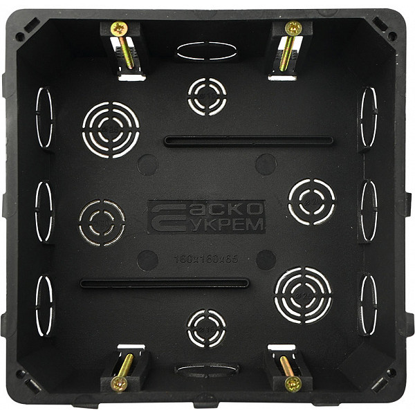 Распределительная коробка Аско-Укрем 160x160x65мм в бетон (РК-160*160*65-Б) - фото №1