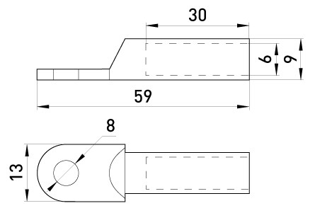 Медный кабельный наконечник E.Next e.end.stand.dt.b10 (s060001) - фото №1