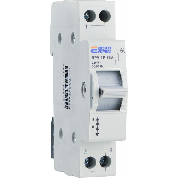Выключатель-разъединитель Аско-Укрем (І-0-ІІ) RPV 1P 63A (A0010220004) - фото №3