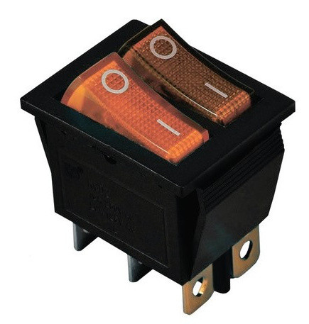 Переключатель TNSy KCD2-2101N Y+Y/B с подсветкой желтый (TNSy5500813)