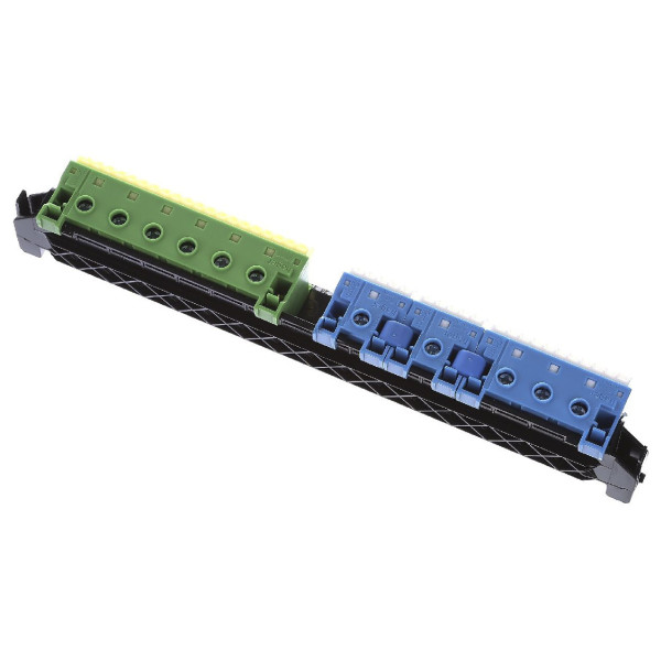 Шины (с держателем) РЕ и N Hager VZ464 для 4-рядных щитков Volta - фото №7