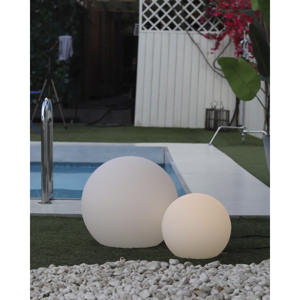 Вуличний садовий світильник куля Nowodvorski 6977 Cumulus M E27 1x25W IP44 білий - фото №1