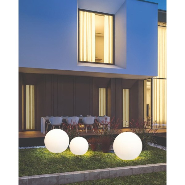 Вуличний садовий світильник куля Nowodvorski 6977 Cumulus M E27 1x25W IP44 білий - фото №4