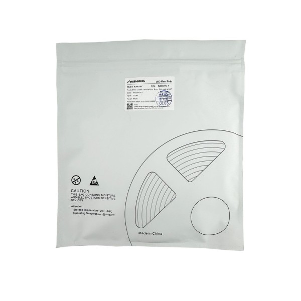 LED стрічка RISHANG 120-2835-24V-IP20 9W 810Lm 4000K 10м (RL08C0TC-4-NW) - фото №1