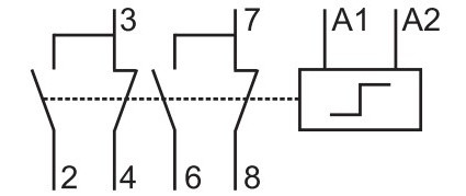 Імпульсне реле ETI 002464140 RBS 425-2С 230V AC 25A (2 перекидні AC1) - фото №12