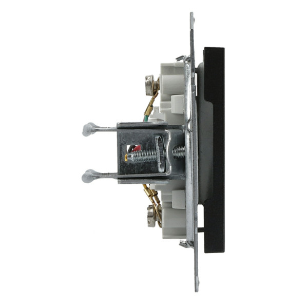 Розетка телефонная без рамки антрацит Asfora, EPH4100171 - фото №2