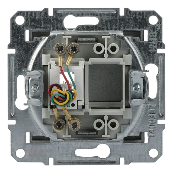 Розетка телефонная без рамки антрацит Asfora, EPH4100171 - фото №4