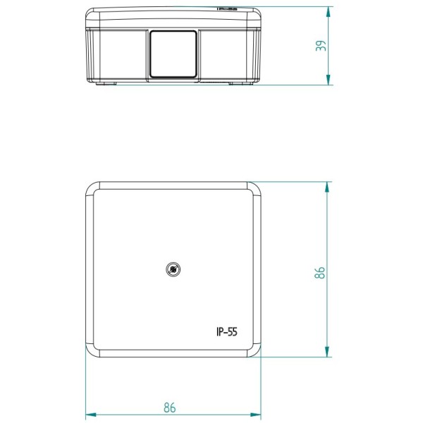 Коробка розподільна Elektro-Plast (0226-00) 87х87х39 - фото №2