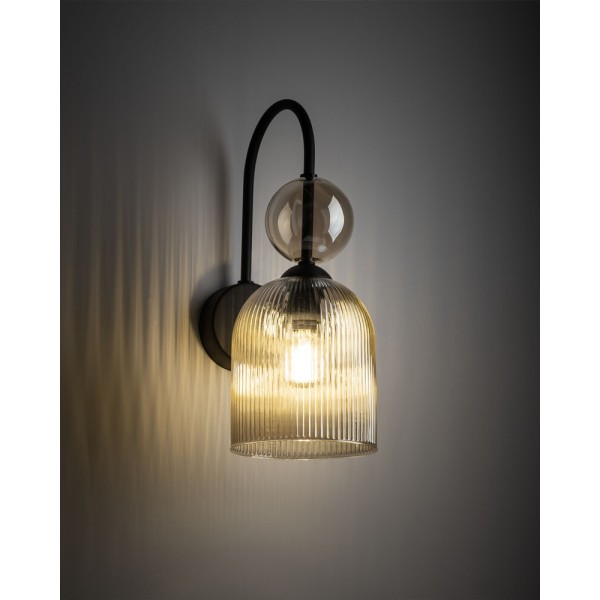 Бра, настінний світильник TK Lighting 11140 Sophia E14 1x10W IP20 бурштиновий - фото №1