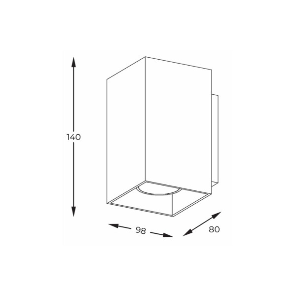 Бра, настінний світильник Zuma Line 5905316608078 Sandy GU10 2x50W IP20 чорний - фото №1