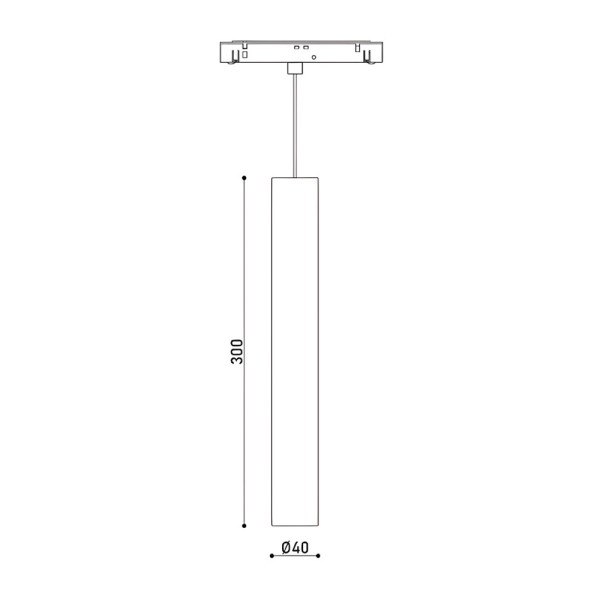 Магнитный трековый светильник Alumled ALMG-D300 10W 3000K WH LED 750Lm белый - фото №2