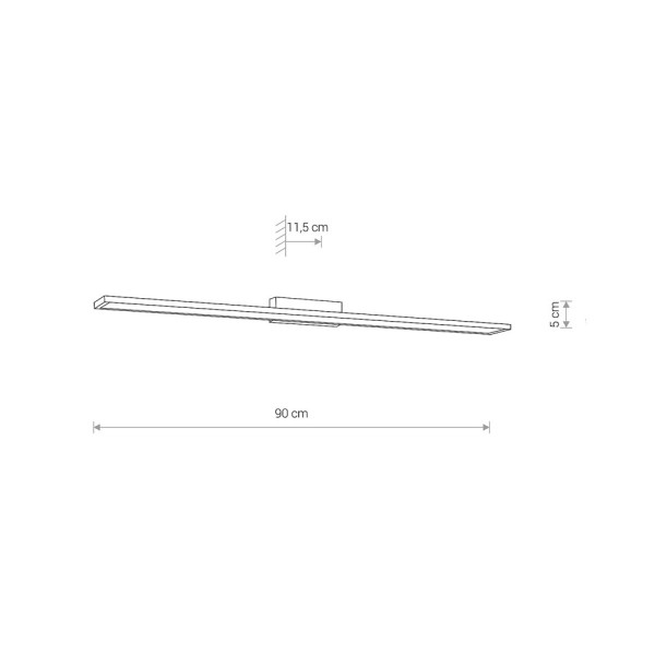 Бра Nowodvorski 38175 Lath LED 1x16W 4000K 1000Lm IP44 Chrom - фото №2