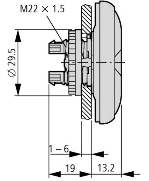 Головка кнопки Eaton Moeller M22-DDL-GR - фото №5