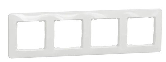 Рамка четырехместная Schneider Electric Sedna Design белая SDD311804