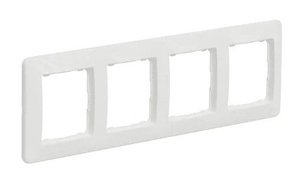 Рамка четырехместная Schneider Electric Sedna Design белая SDD311804 - фото №1