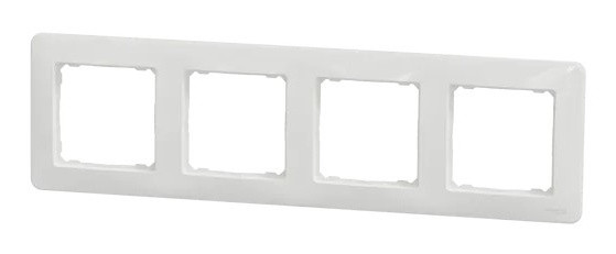 Рамка четырехместная Schneider Electric Sedna Design белая SDD311804 - фото №4