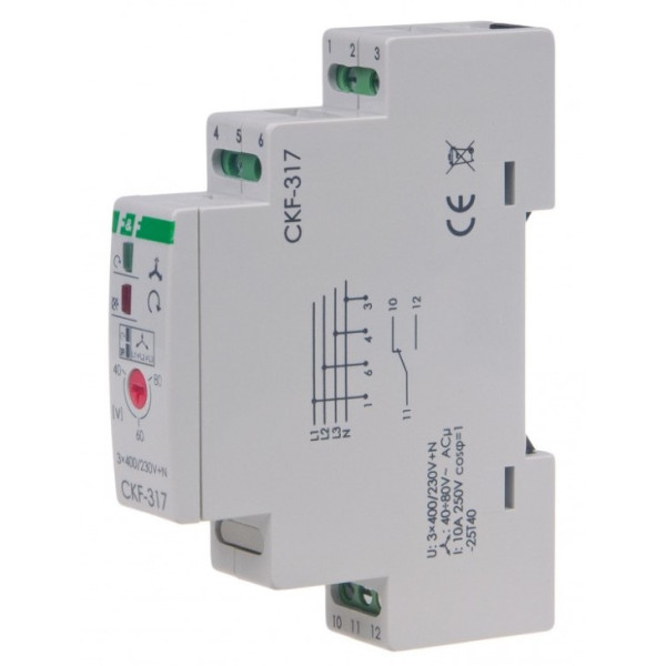 Реле контролю фаз CKF-317 380В 10А 1S - фото №3