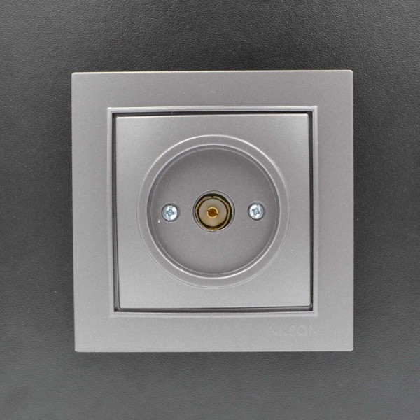 Розетка Nilson Thor срібло TV кінцева ( 27131029 ) - фото №1