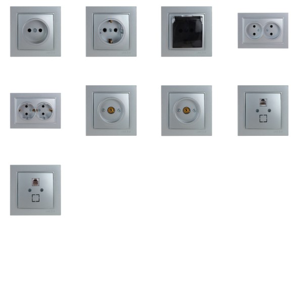 Розетка Nilson Thor срібло TV кінцева ( 27131029 ) - фото №3