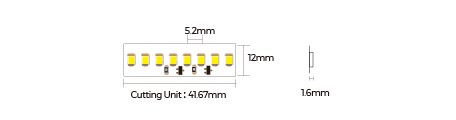 LED лента COLORS 192-2835-24V-IP20 25W 3552Lm 3000K 5м (DS8192-24V-12mm-WW) - фото №1