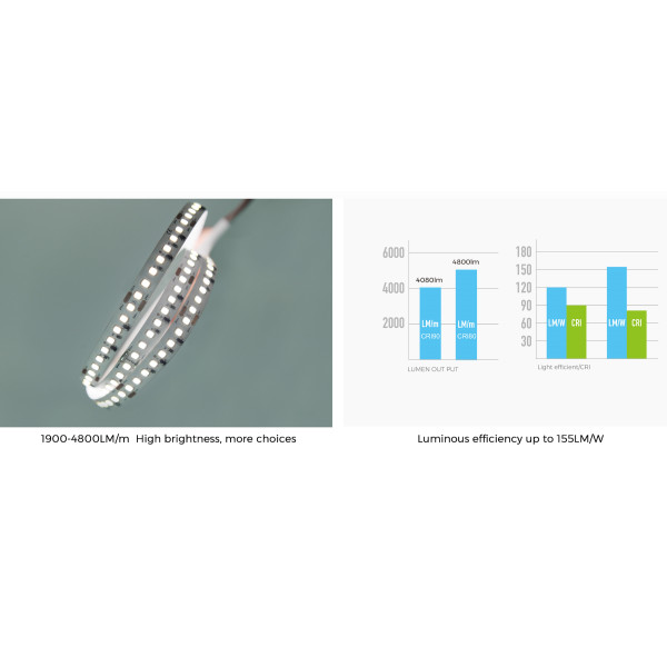 LED лента COLORS 192-2835-24V-IP20 25W 3552Lm 3000K 5м (DS8192-24V-12mm-WW) - фото №4