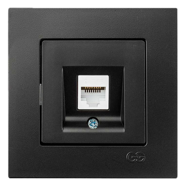 Розетка компьютерная Gunsan Eqona черная