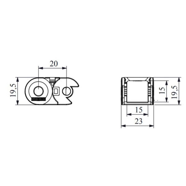 Гибкий кабель-канал EMAS HKP015015R1A 15х15 (1м) - фото №1