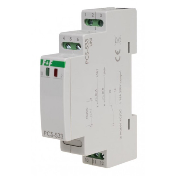 Електронне реле часу F&F PCS-533UNI 9-264В AC/DC 16А - фото №2